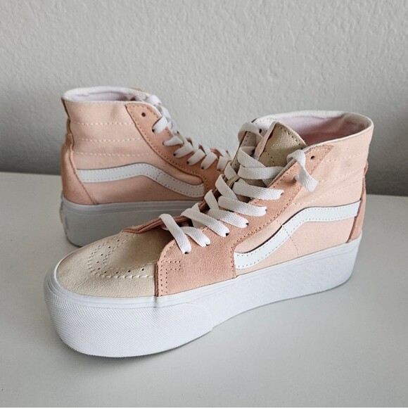 Vans | Sk8-Hi Tapered Stackform Peach White High Top Sneakers, Womens 6.5 - Picture 4 of 9